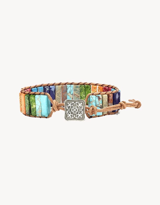 Multicolored stone bracelet